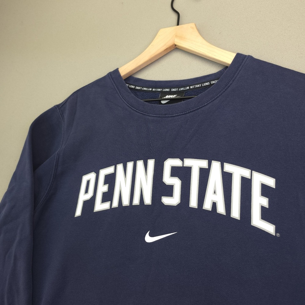 Nike Penn State Nittany Lions Club Crew Sweatshirt Mens Large Navy Crewneck NCAA